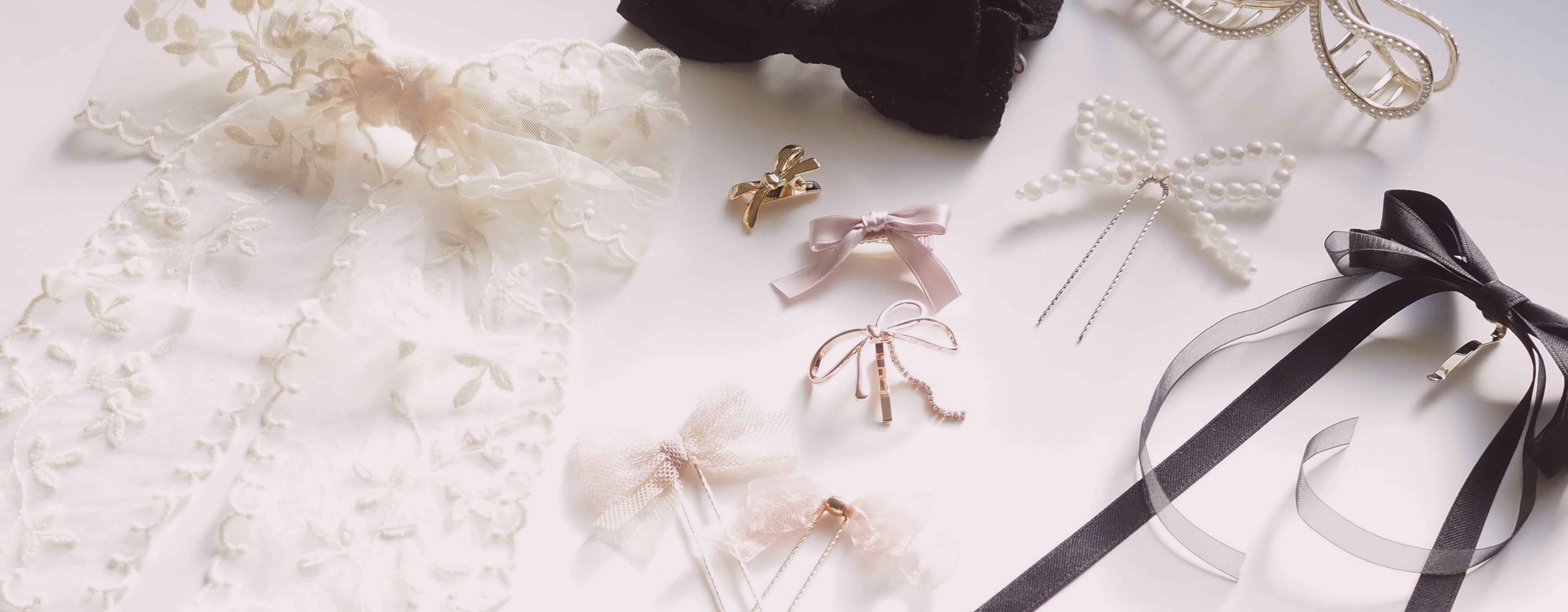 リボンヘアアクセサリー