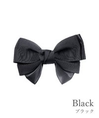 ピタッとズレないMIX素材リボンバレッタ