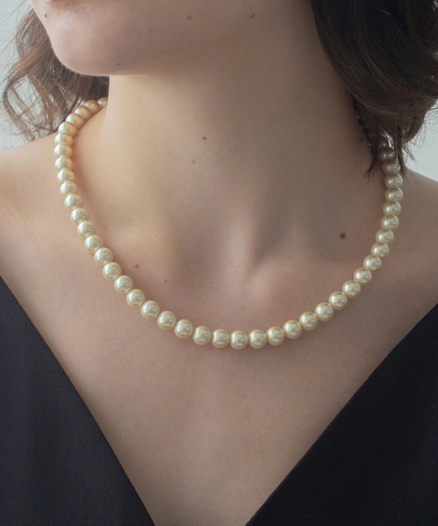 磨き貝パールネックレス(8mm/42cm)【JUNO PREMIUM】 | 【公式】MUK