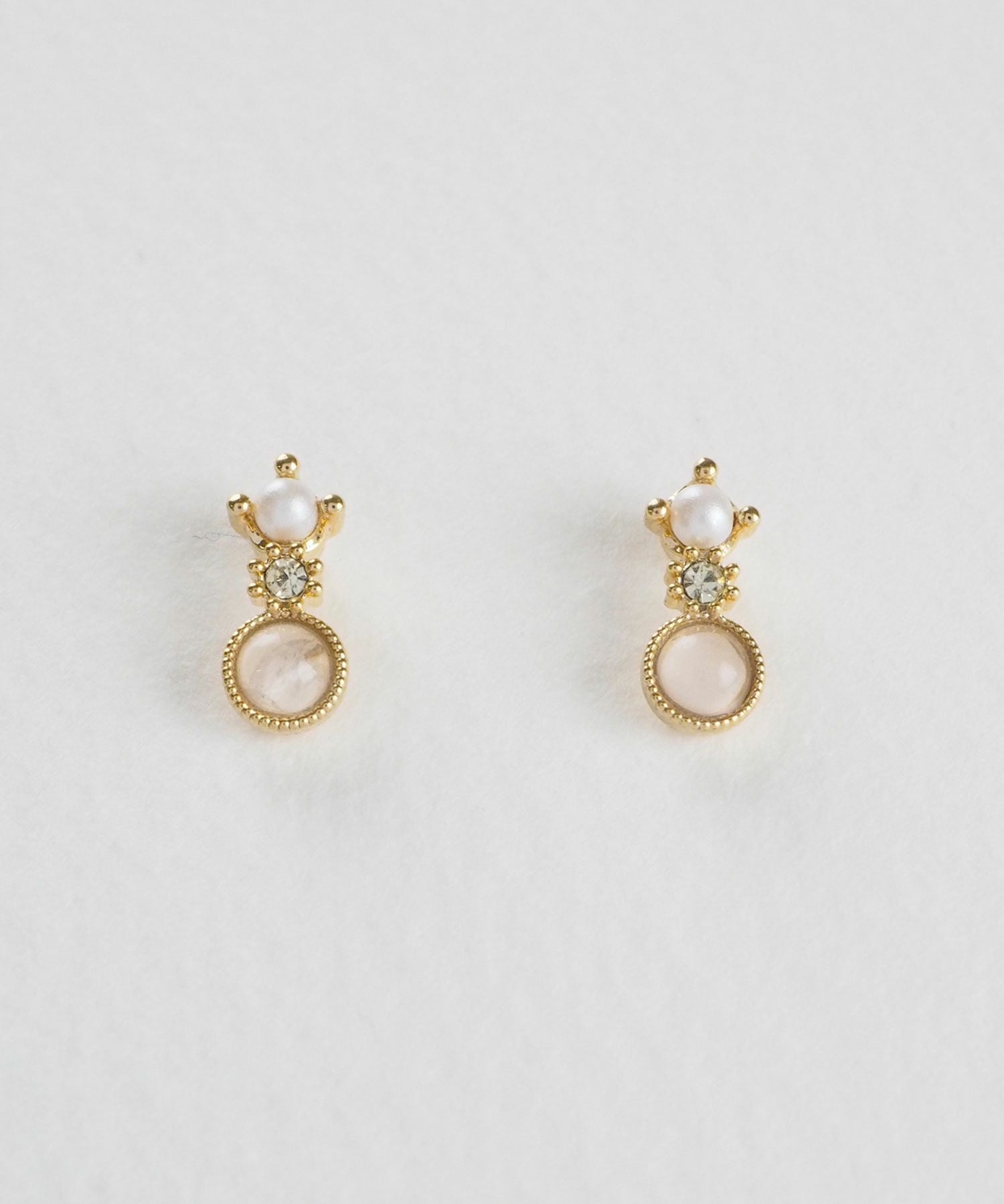 ナチュラルストーンクラシックチタンポストピアス【MUK Dreamy stone】