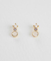 ナチュラルストーンクラシックチタンポストピアス【MUK Dreamy stone】