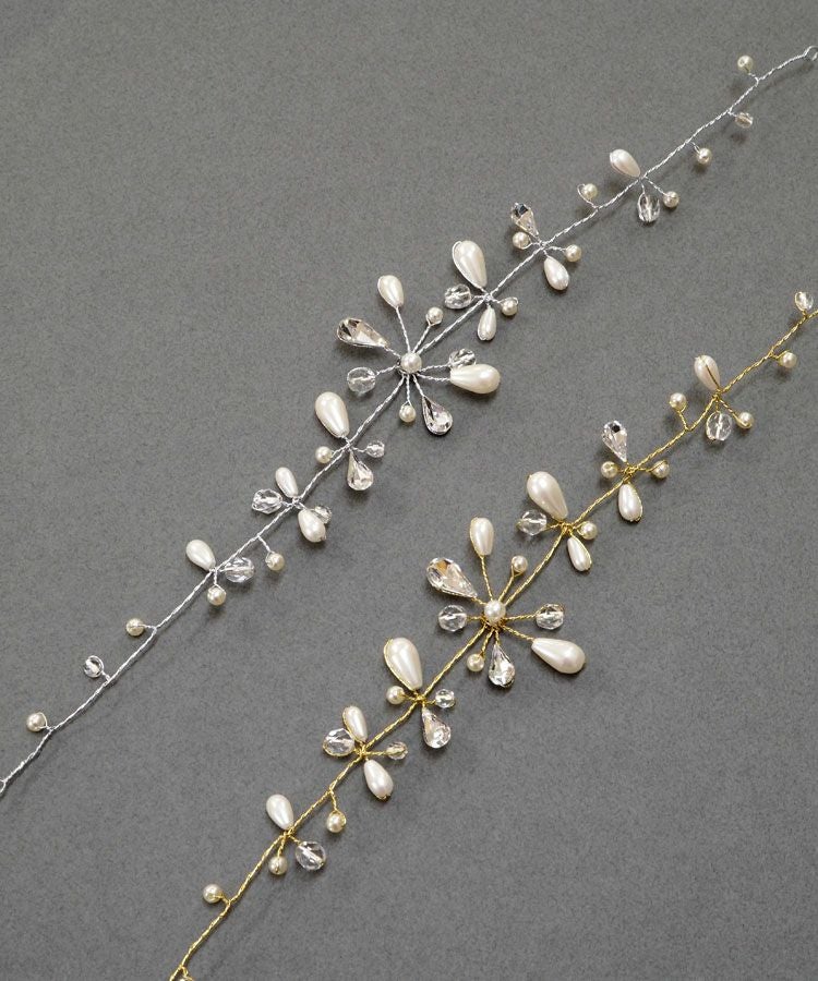 ビジューフラワーワイヤーヘッドドレス