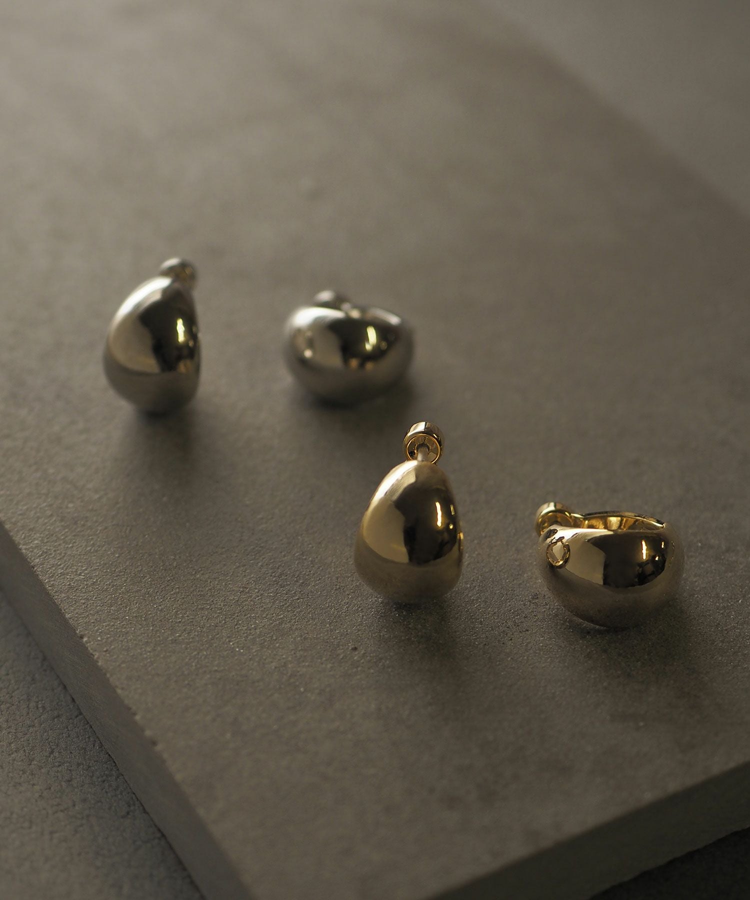 【web限定】ルミポリッシュドーム樹脂コーティングポストピアス【Lumirise】