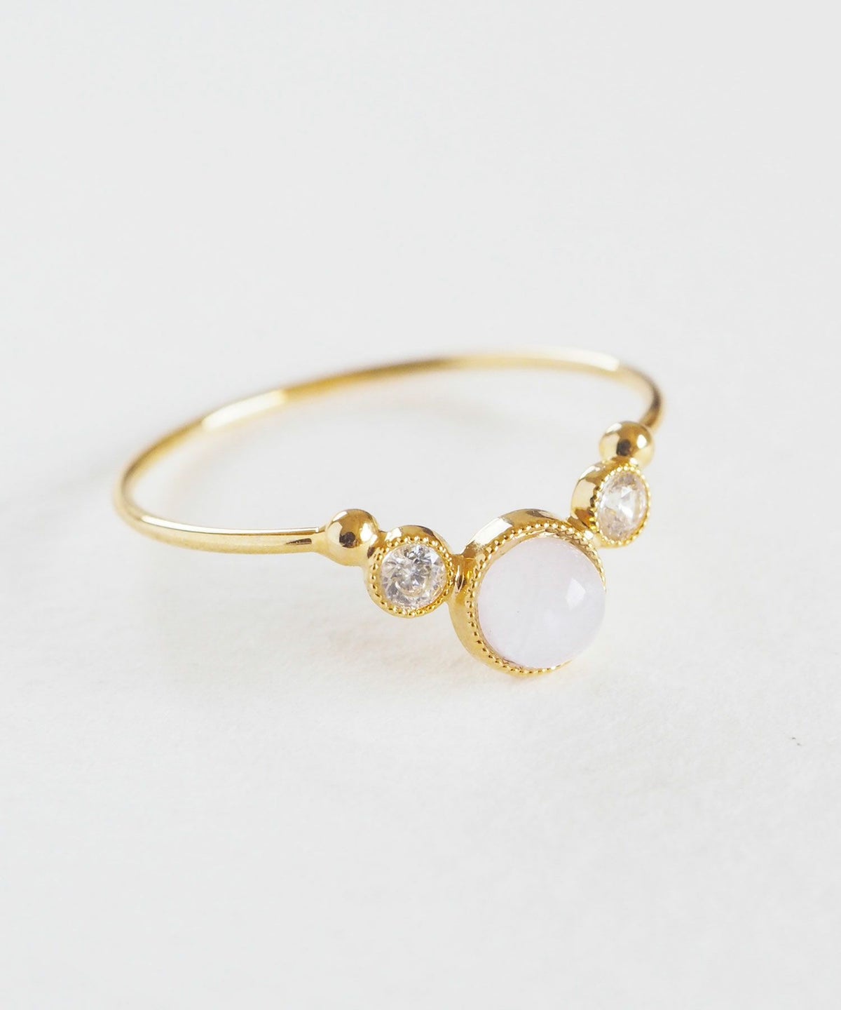 ナチュラルストーンとクリスタルのリング【MUK Dreamy stone】