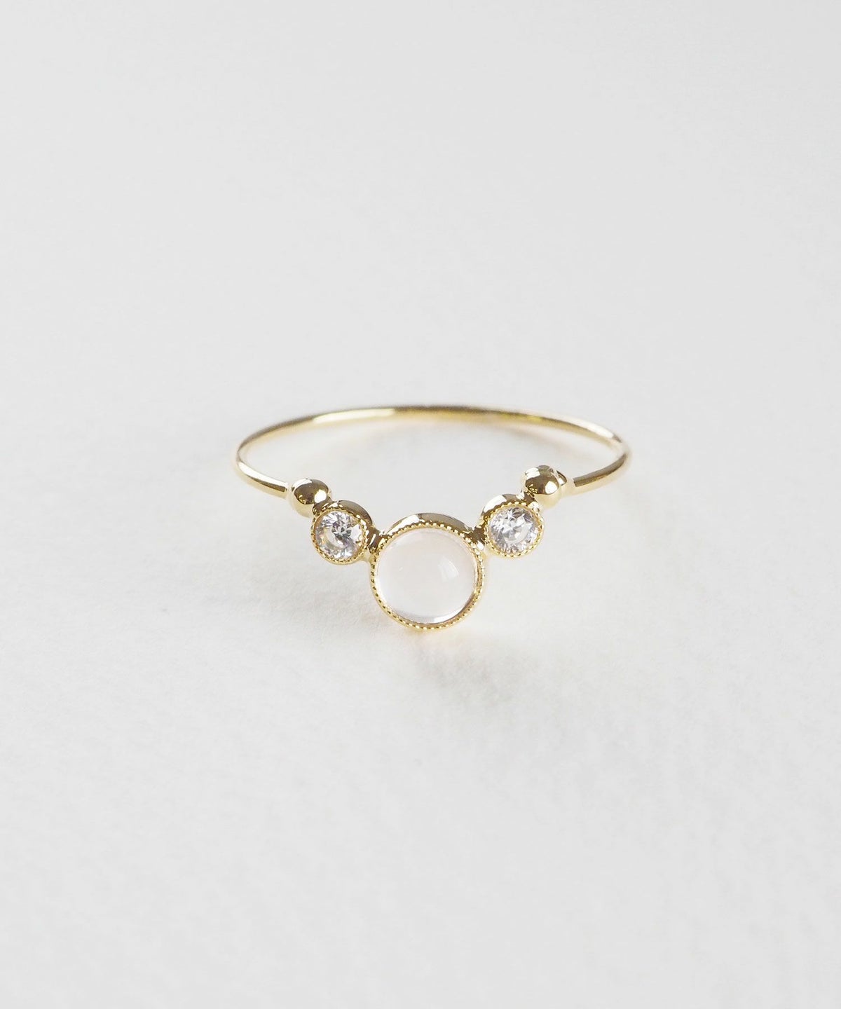 ナチュラルストーンとクリスタルのリング【MUK Dreamy stone】