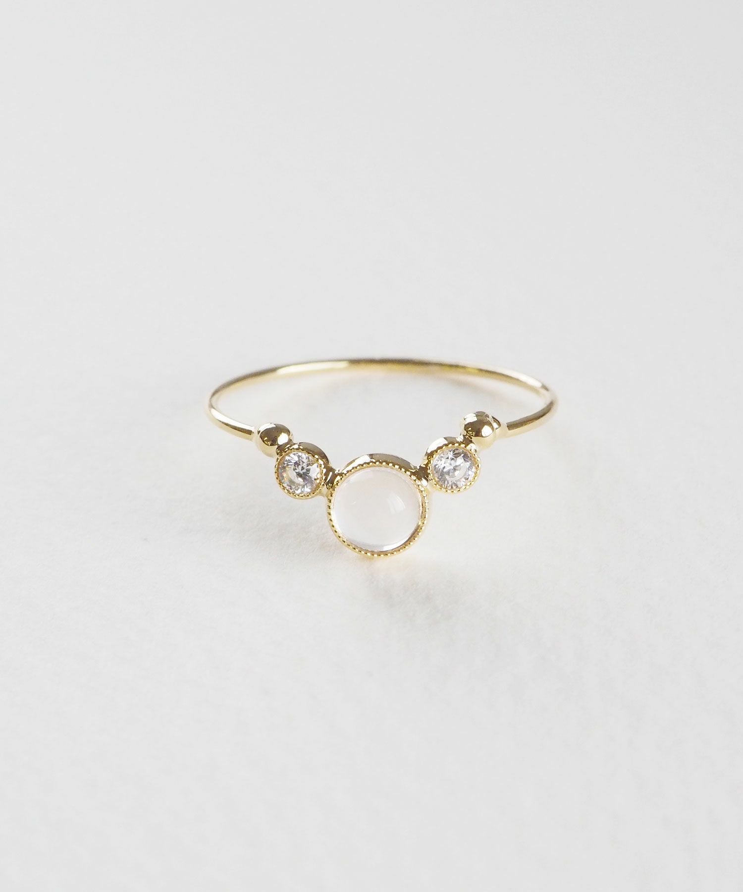 ナチュラルストーンとクリスタルのリング【MUK Dreamy stone】