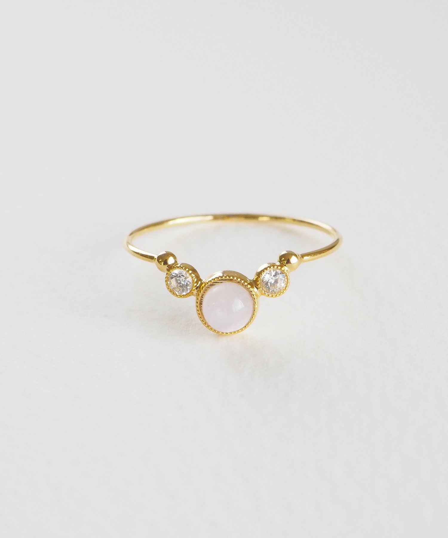 ナチュラルストーンとクリスタルのリング【MUK Dreamy stone】