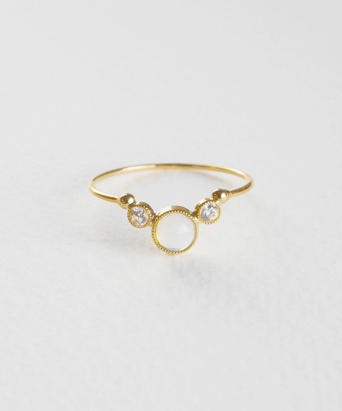 ナチュラルストーンとクリスタルのリング【MUK Dreamy stone】