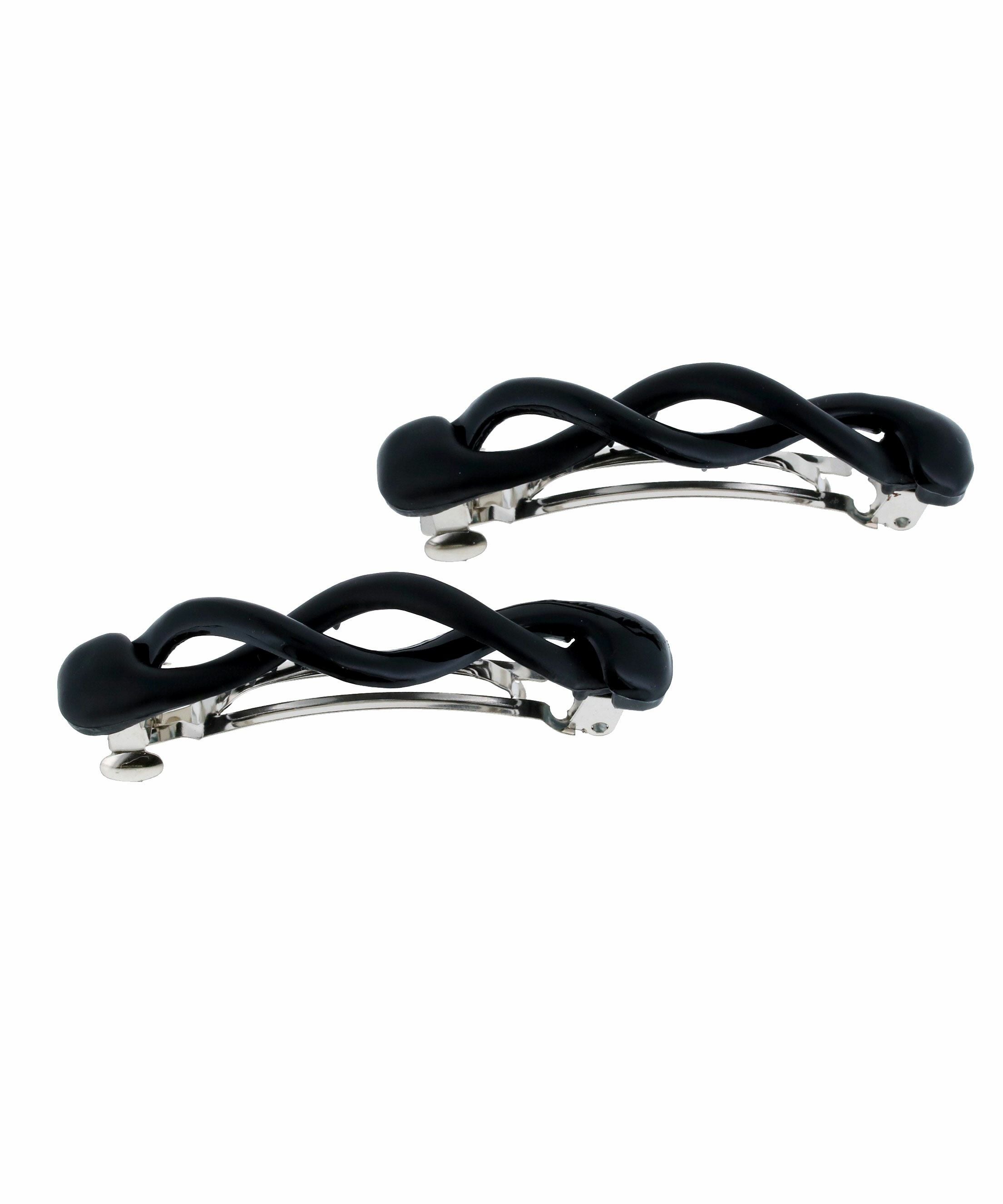 ツイストバレッタ(2個入)【Juno フランス製ヘアアクセサリー