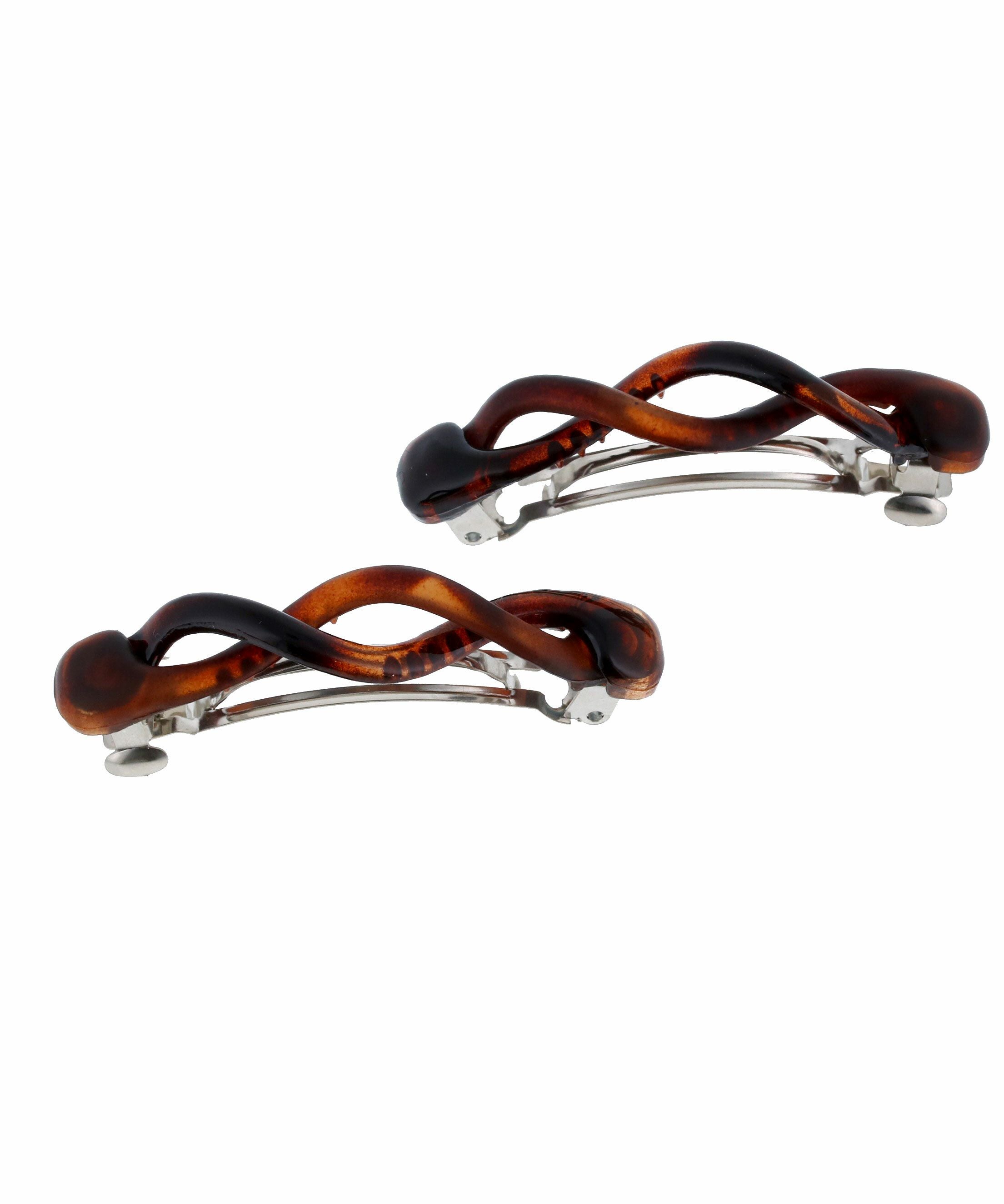 10%off】ツイストバレッタ(2個入)【Juno フランス製ヘアアクセサリー