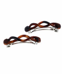 ツイストバレッタ(2個入)【Juno フランス製ヘアアクセサリー】