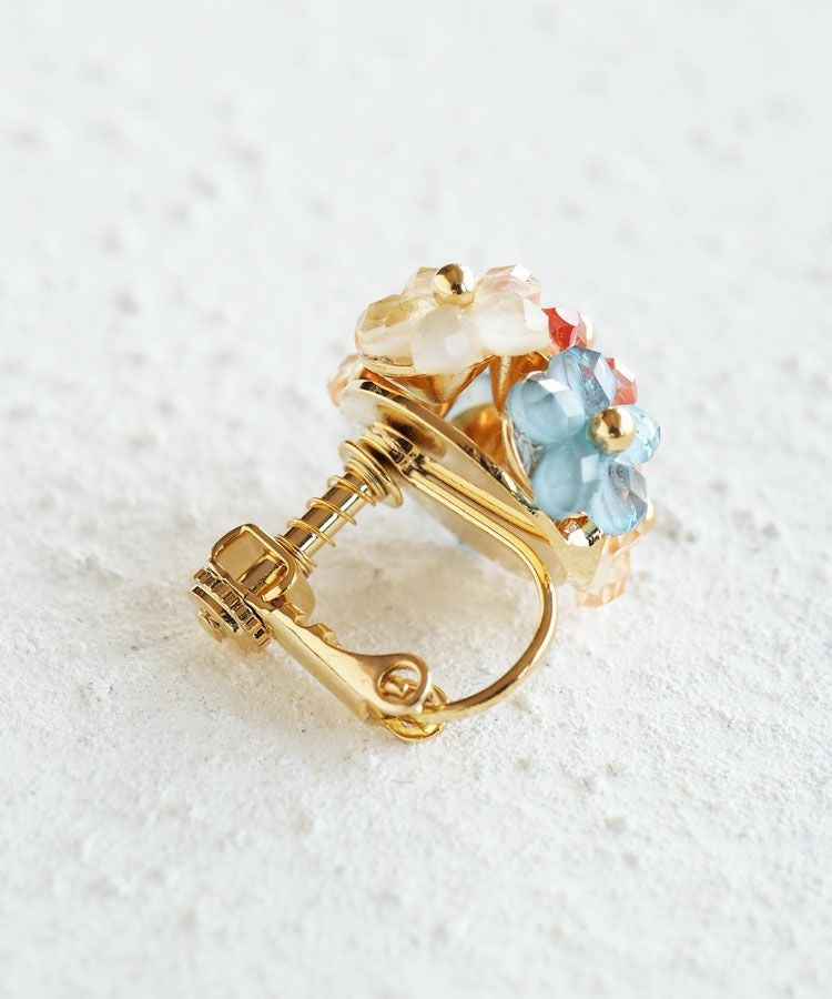 フラワーボールIMFスプリングイヤリング