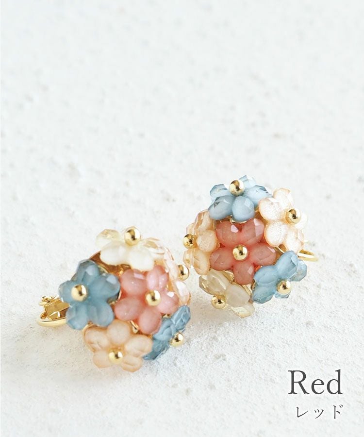 フラワーボールIMFスプリングイヤリング
