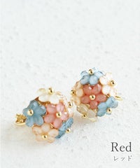 フラワーボールIMFスプリングイヤリング