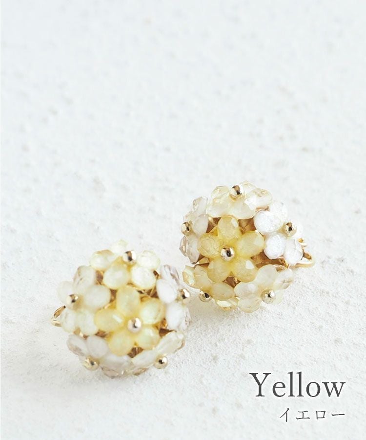 フラワーボールIMFスプリングイヤリング