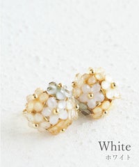 フラワーボールIMFスプリングイヤリング