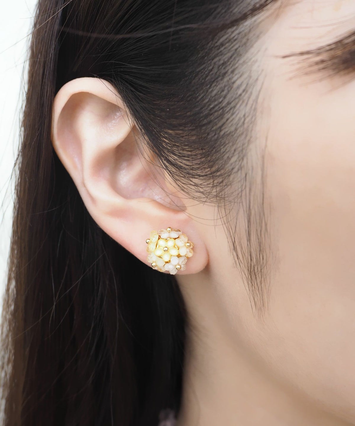 フラワーボールIMFスプリングイヤリング