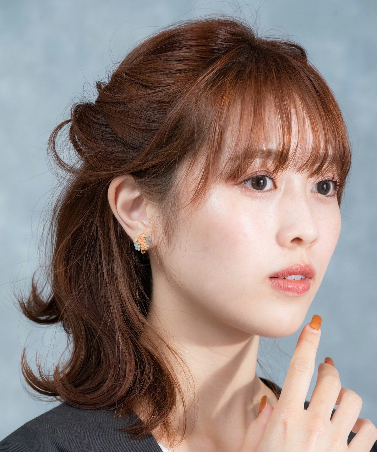 フラワーボールIMFスプリングイヤリング