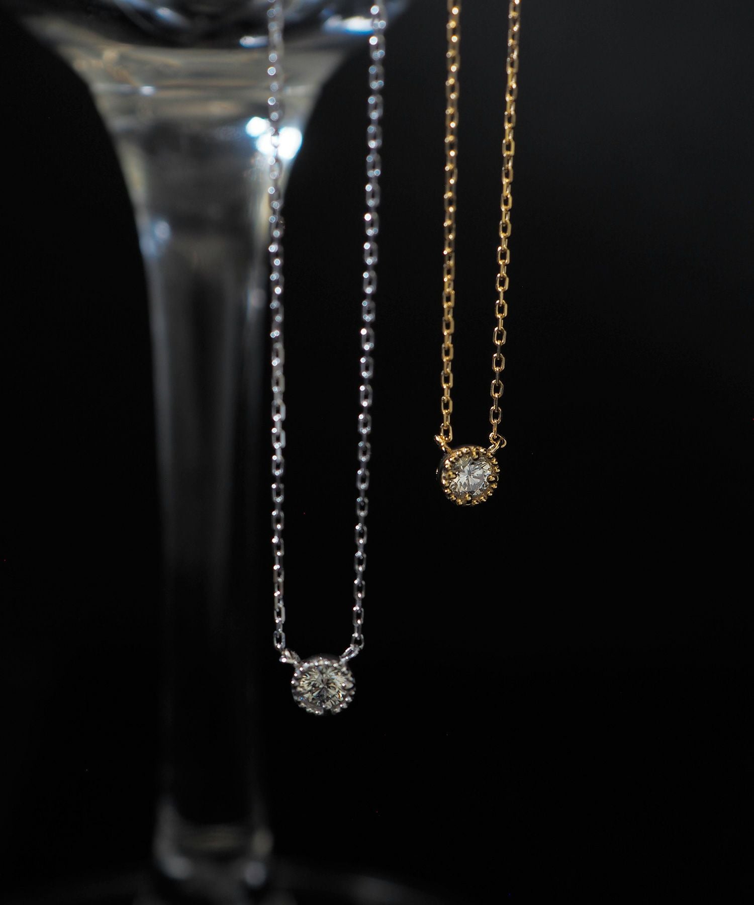 SV925]ミルグレインラボダイヤモンドペンダント【LAB DIAMOND