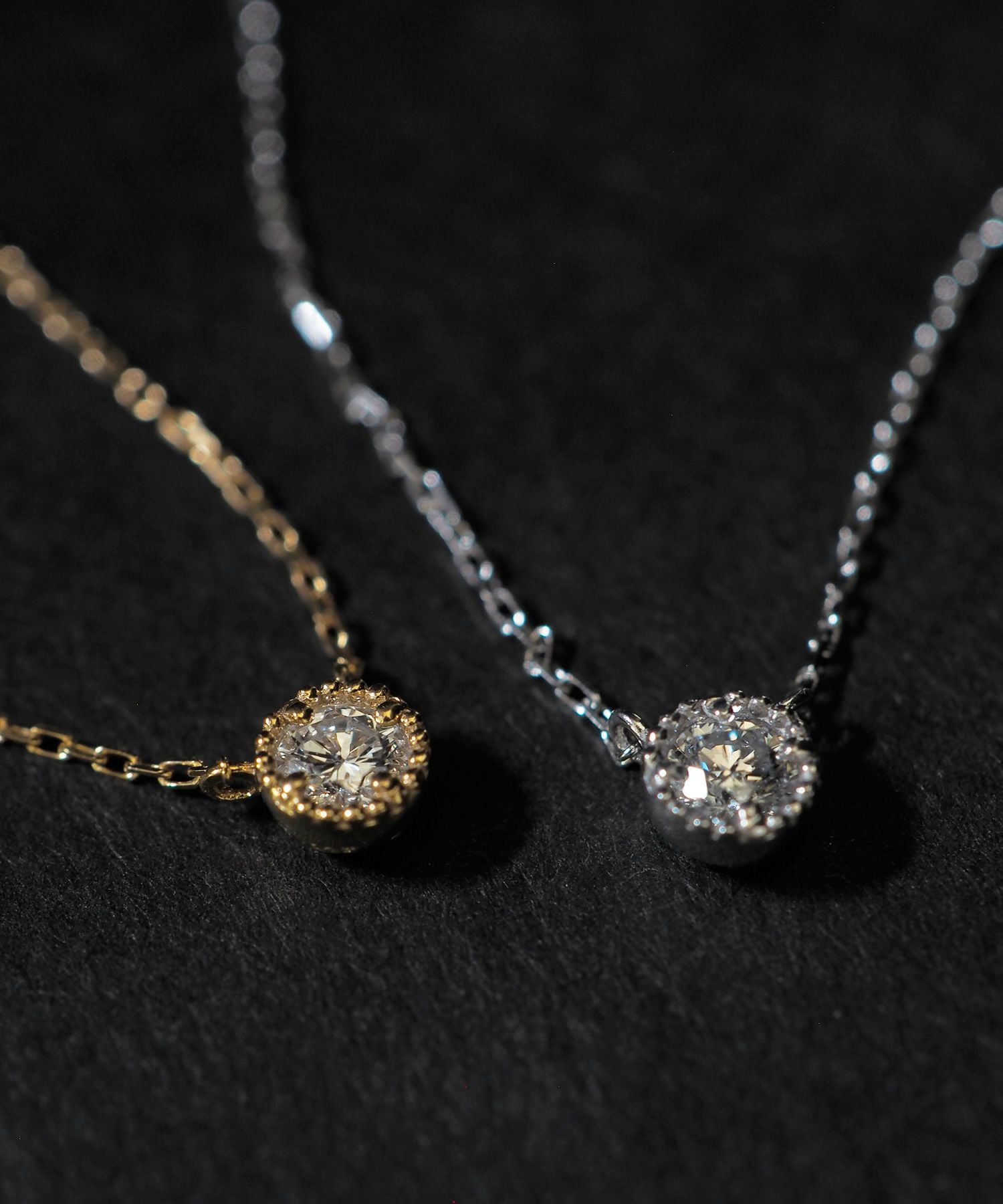 SV925]ミルグレインラボダイヤモンドペンダント【LAB DIAMOND