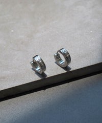 ナンバーステンレスフープワンタッチピアス