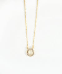 グリームホースシューキュービックジルコニアプチペンダント【MUK】