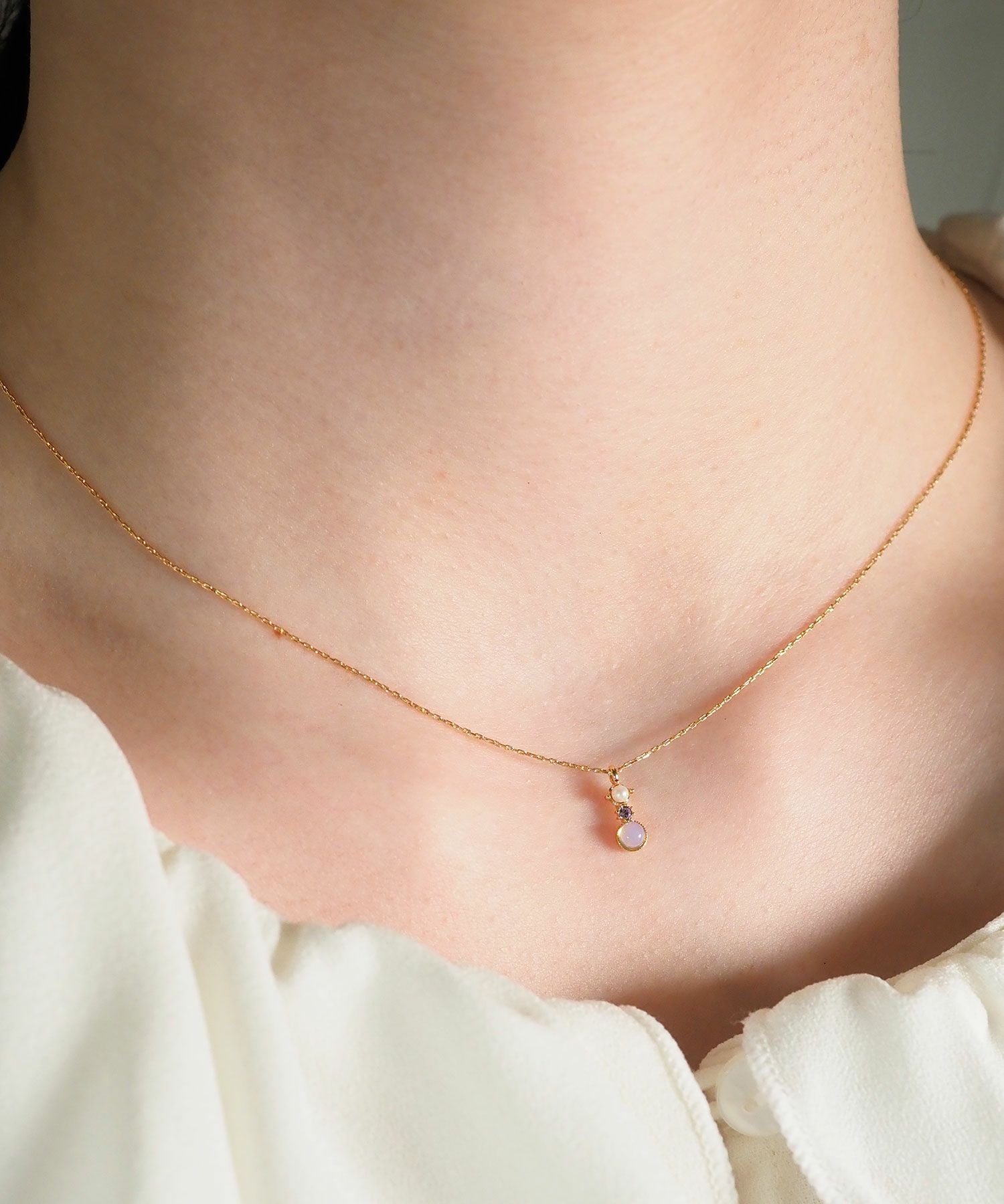 ナチュラルストーンクラシックネックレス【MUK Dreamy stone】