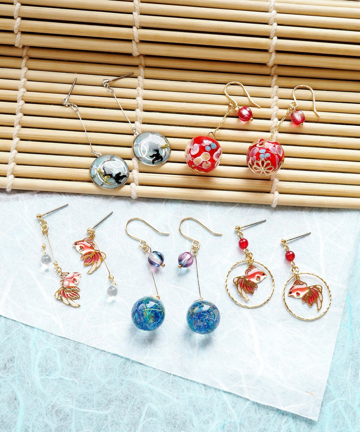 サークル金魚ピアス