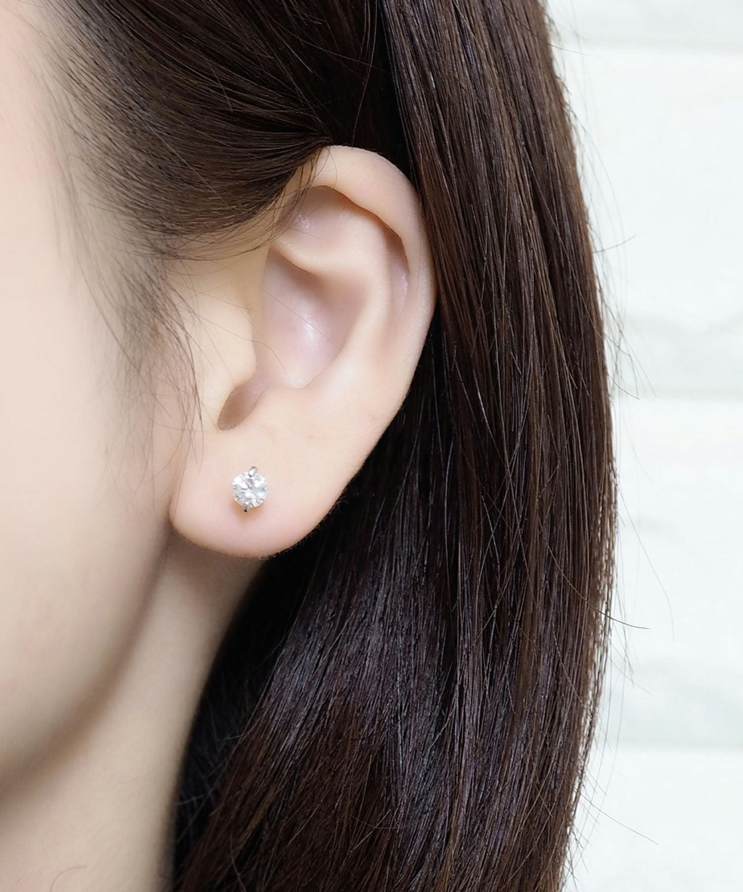 シンプルラウンドストーンセラミックポストピアス(4.5mm) | 【公式