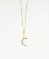 クレセントムーンキュービックジルコニアプチペンダント【MUK】