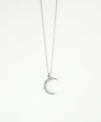 クレセントムーンキュービックジルコニアプチペンダント【MUK】