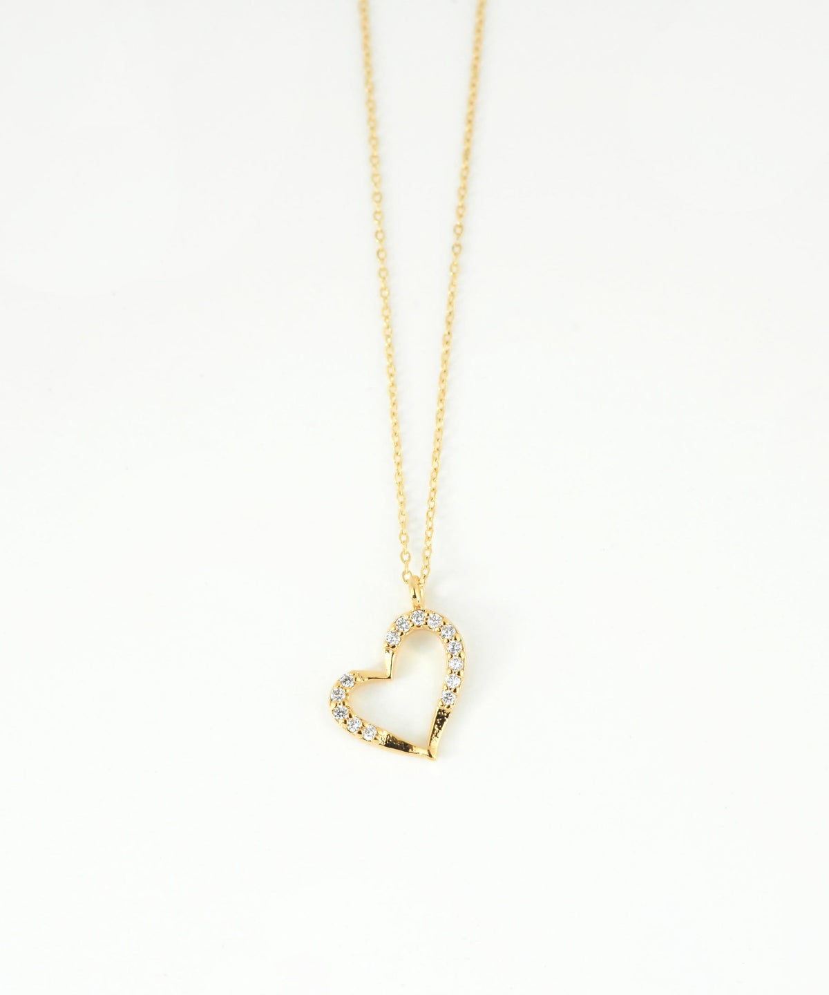 オープンハートキュービックジルコニアプチペンダント【MUK】