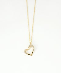 オープンハートキュービックジルコニアプチペンダント【MUK】