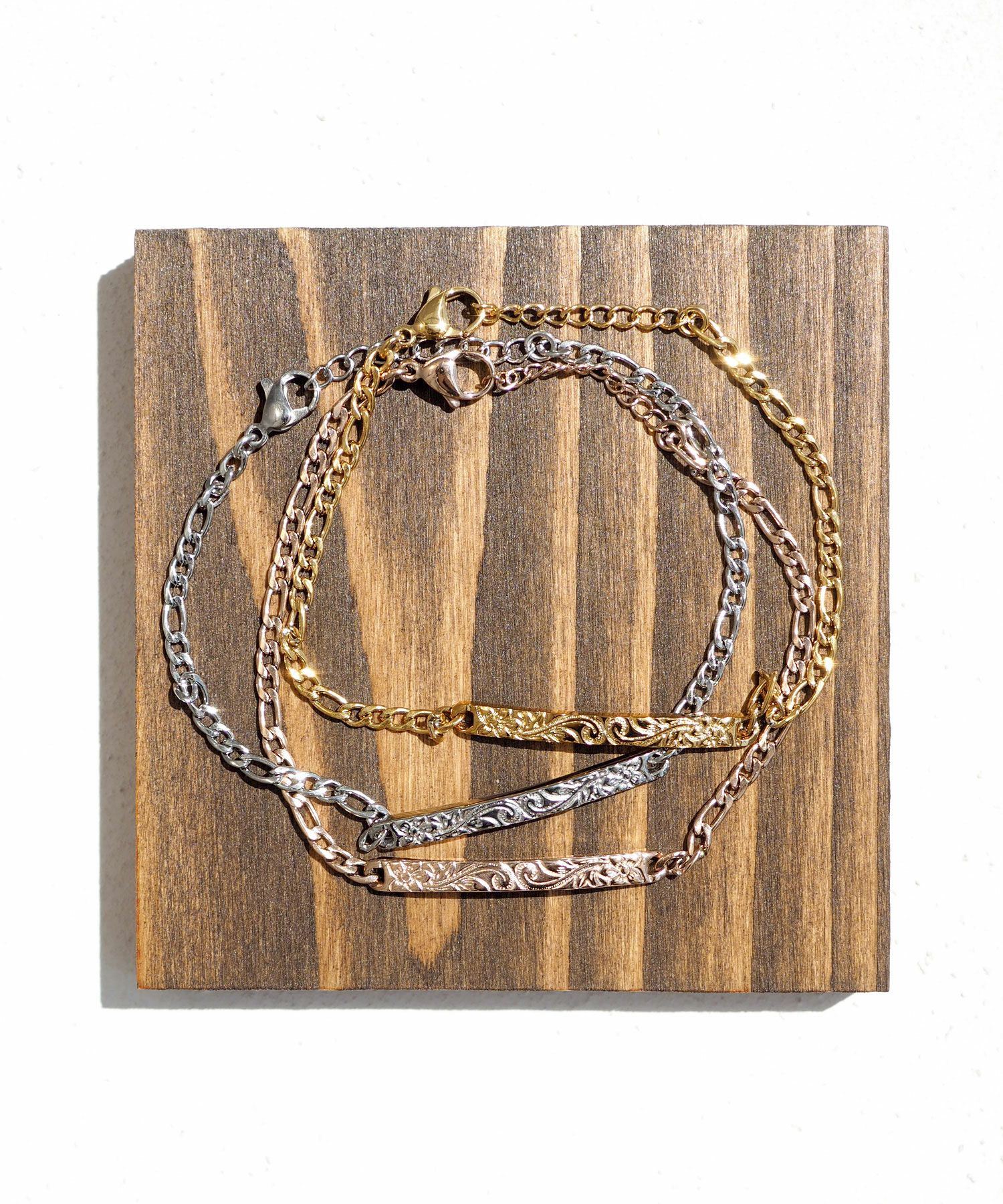 Plumeria&Scroll&Maile Bracelet【Lino*Makana】 | 【公式】MUK ONLINE