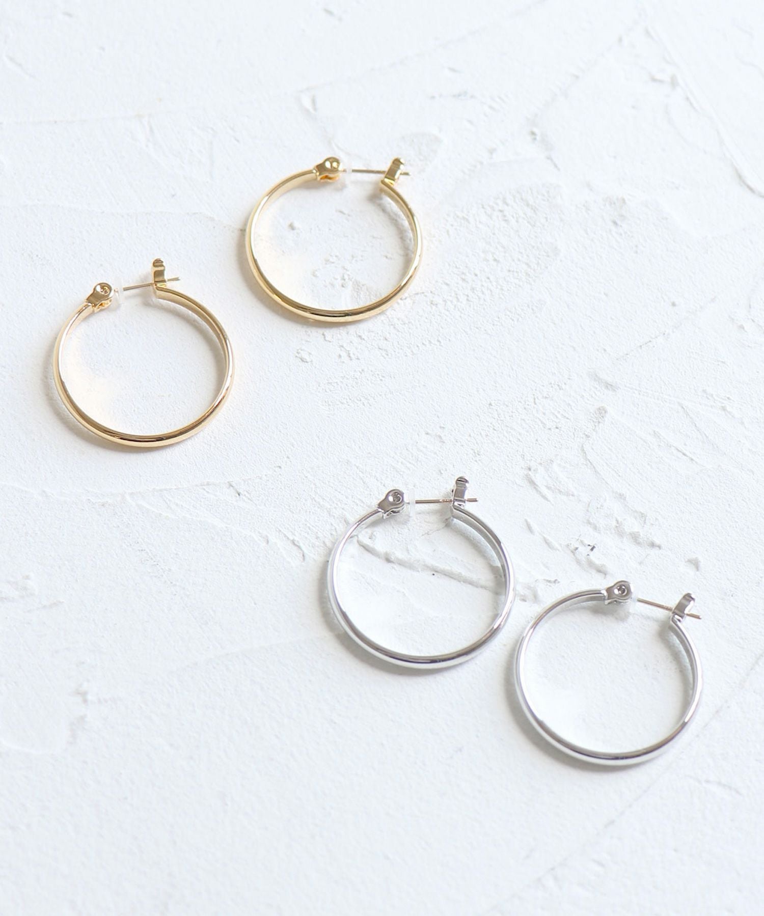 20mmフープK18ポストピアス