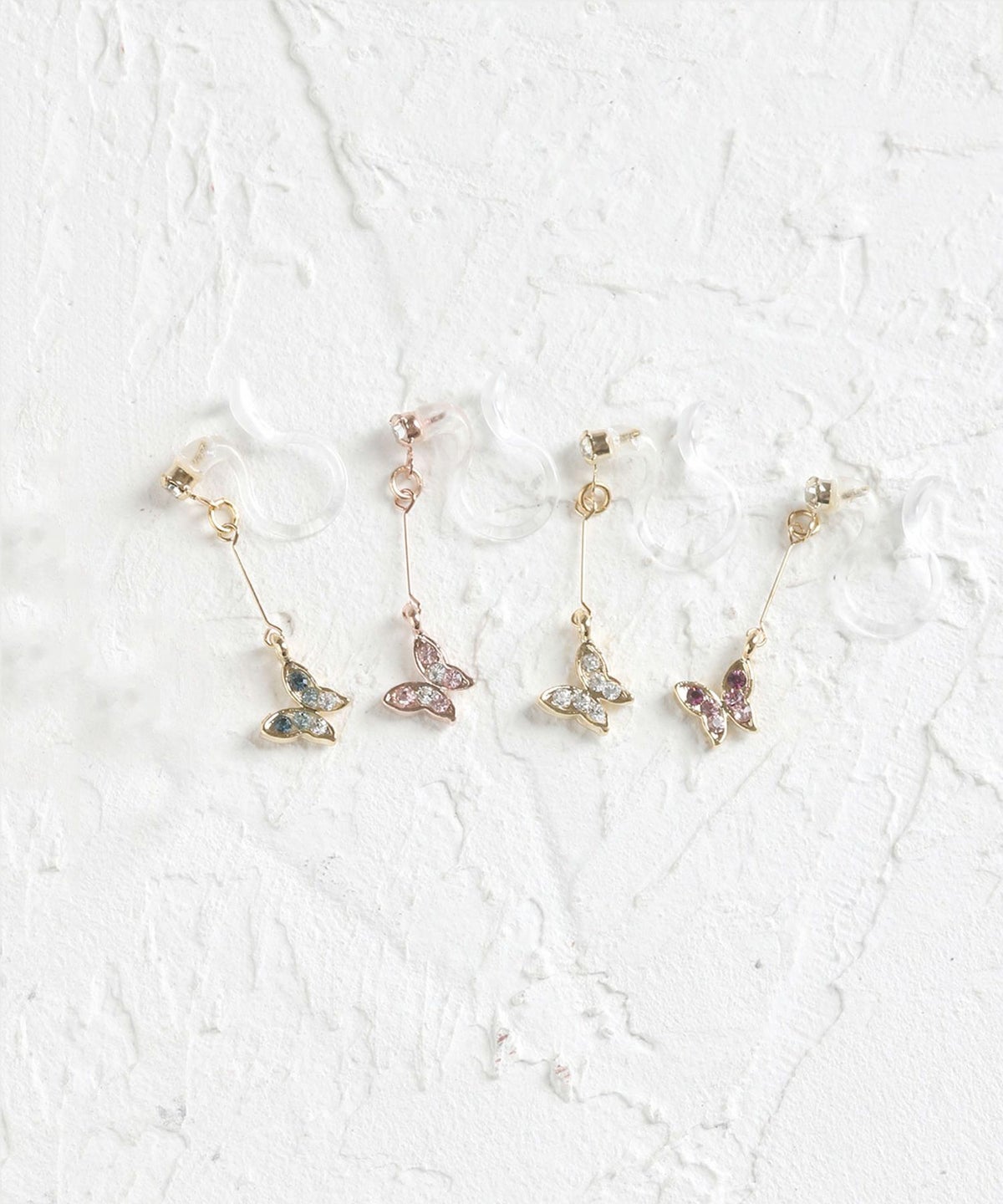 スウィングバタフライセット樹脂ノンホールイヤリング