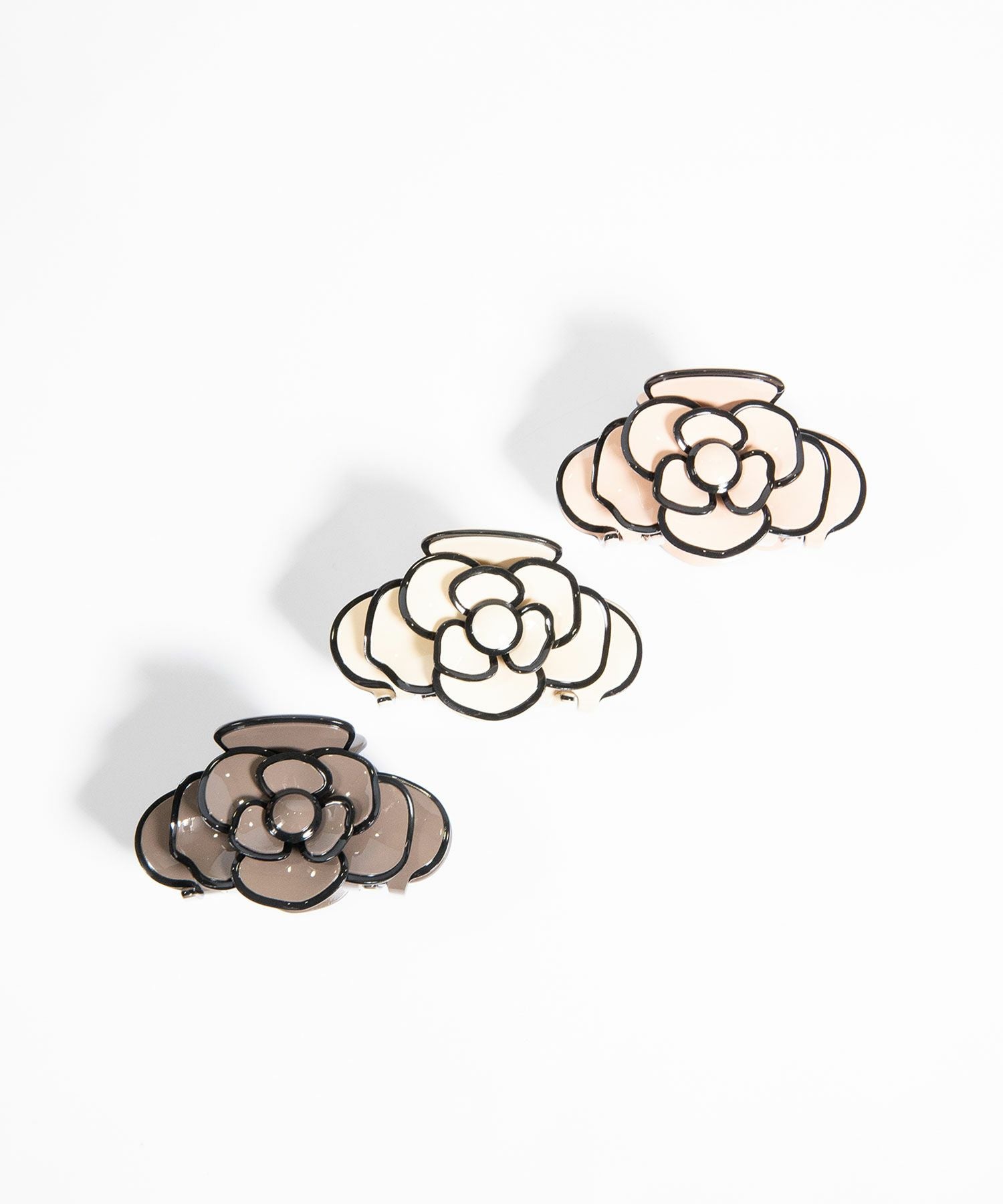 スリーレイヤーカメリアヘアクリップ