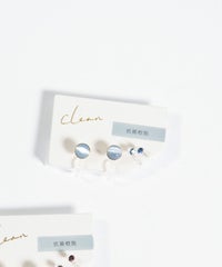 キャッツアイセット抗菌樹脂ノンホールイヤリング