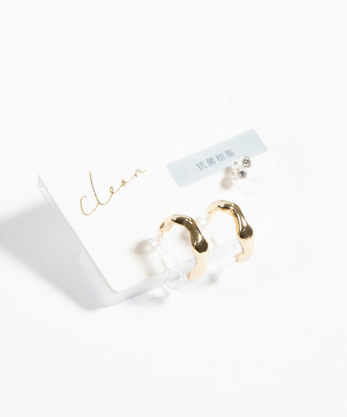 ニュアンスフープセット抗菌樹脂ノンホールイヤリング