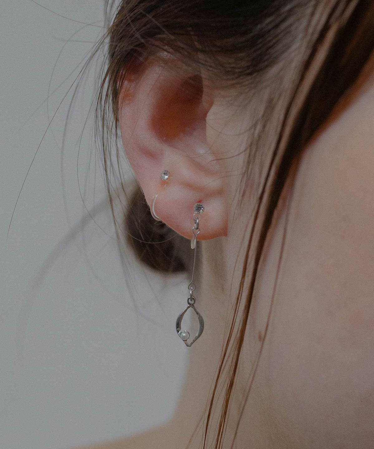 フレームリーフセット抗菌樹脂ノンホールイヤリング