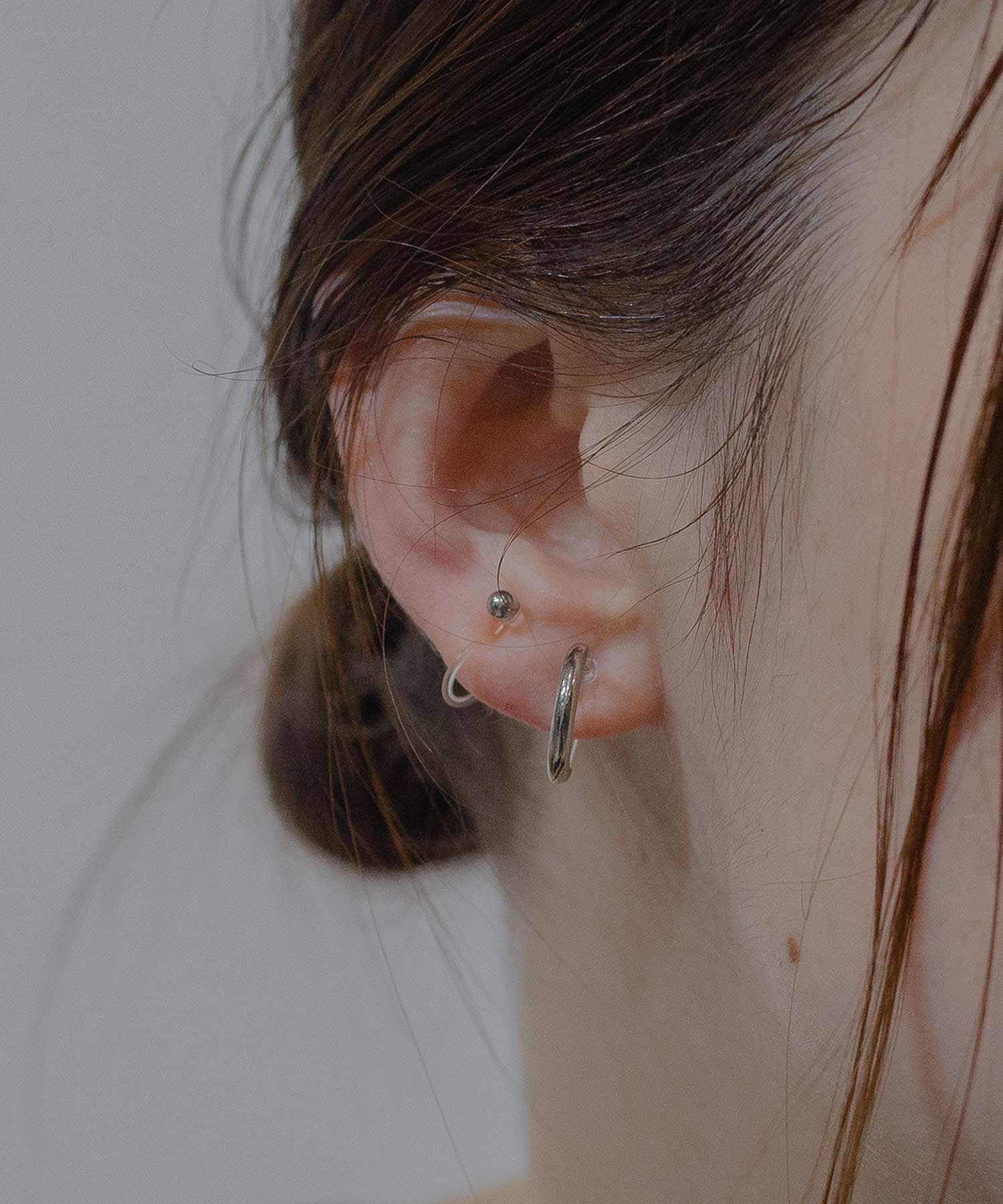 シンプルフープセット抗菌樹脂ノンホールイヤリング