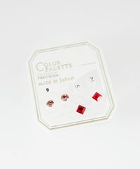 3mmスクエア樹脂セットピアス