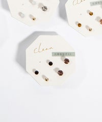 ストーンセット抗菌樹脂ポストピアス