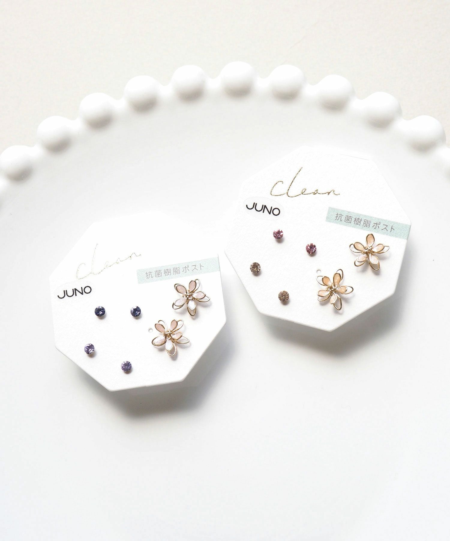 エポフラワーセット抗菌樹脂ポストピアス