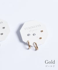 スリムフープセットステンレスピアス