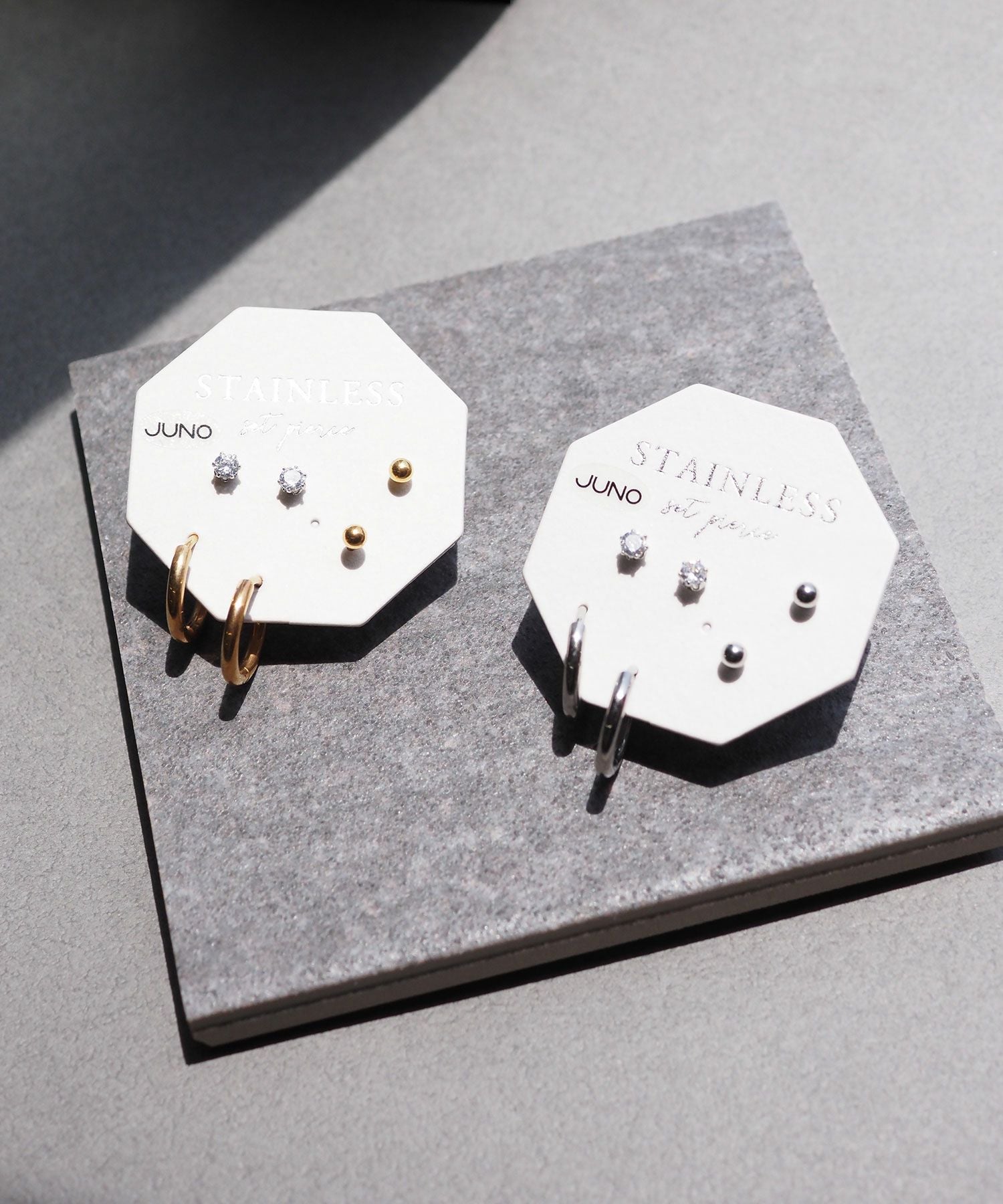 スリムフープセットステンレスピアス