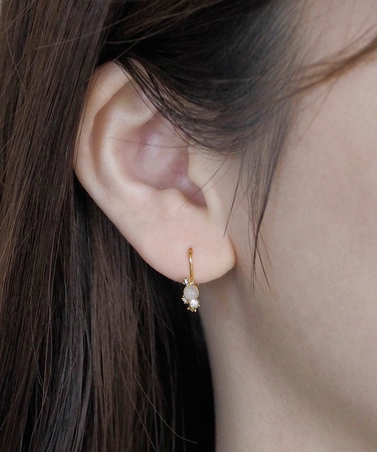 ナチュラルストーンストレートバーピアス【MUK Dreamystone】