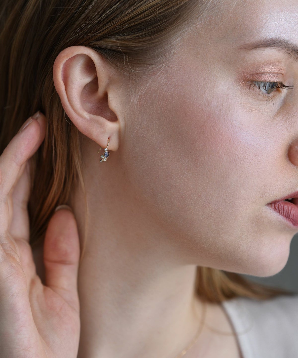 ナチュラルストーンストレートバーピアス【MUK Dreamystone】