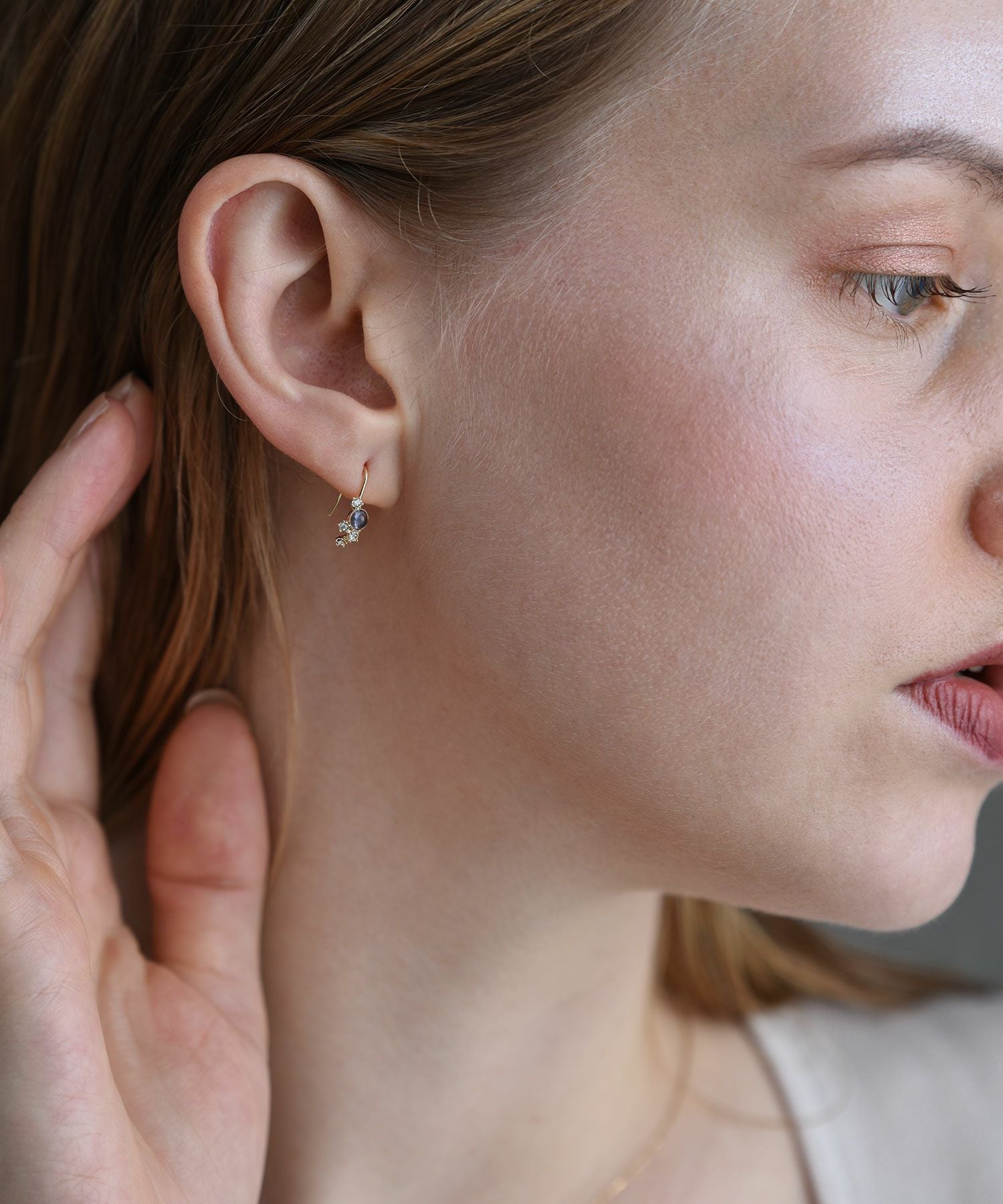 ナチュラルストーンストレートバーピアス【MUK Dreamystone】