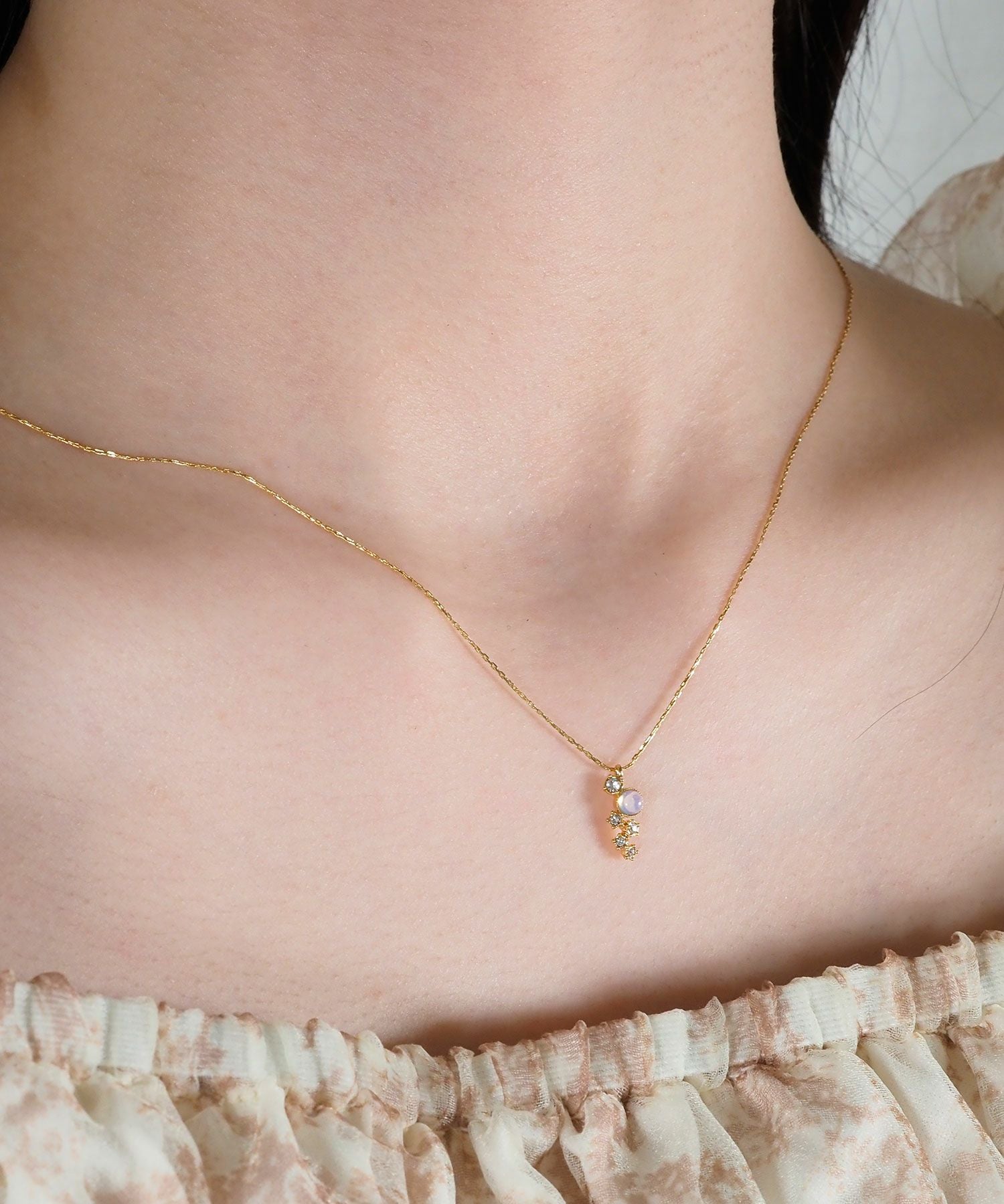 ナチュラルストーンストレートバープチペンダント【MUK Dreamystone】